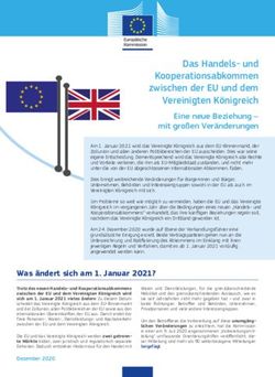 Das Handels- und Kooperationsabkommen zwischen der EU und dem Vereinigten K&ouml;nigreich