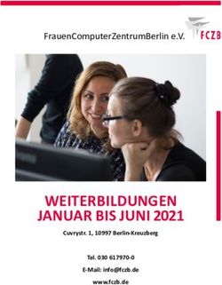 WEITERBILDUNGEN JANUAR BIS JUNI 2021 - FRAUENCOMPUTERZENTRUMBERLIN E.V - CUVRYSTR. 1, 10997 BERLIN-KREUZBERG - FCZB