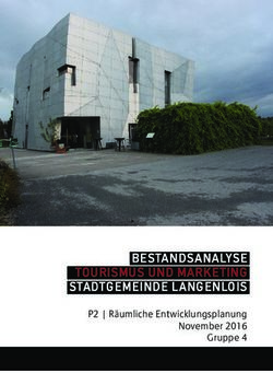 BESTANDSANALYSE TOURISMUS UND MARKETING STADTGEMEINDE LANGENLOIS - P2 | Räumliche Entwicklungsplanung November 2016 Gruppe 4 - TU Wien
