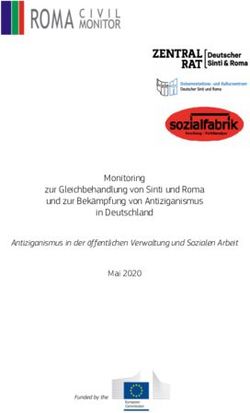 Monitoring zur Gleichbehandlung von Sinti und Roma und zur Bekämpfung von Antiziganismus in Deutschland - Antiziganismus in der öffentlichen ...