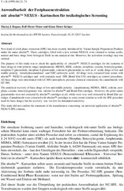 Anwendbarkeit der Festphasenextraktion mit abselut NEXUS - Kartuschen f&uuml;r toxikologisches Screening
