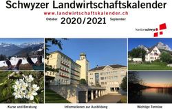 Schwyzer Landwirtschaftskalender - Oktober 2020 / 2021 September
