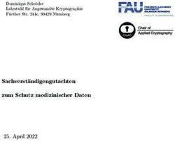 Sachverst andigengutachten zum Schutz medizinischer Daten - April 2022 - Dominique Schr oder Lehrstuhl f ur Angewandte Kryptographie F urther ...