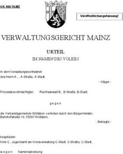 VERWALTUNGSGERICHT MAINZ - URTEIL IM NAMEN DES VOLKES