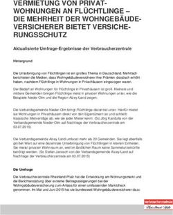 VERMIETUNG VON PRIVAT-WOHNUNGEN AN FL&Uuml;CHTLINGE - DIE MEHRHEIT DER WOHNGEB&Auml;UDE-VERSICHERER BIETET VERSICHE-RUNGSSCHUTZ