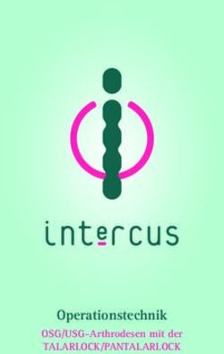 Operationstechnik OSG/USG-Arthrodesen mit der - TALARLOCK/PANTALARLOCK