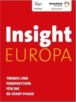 TRENDS UND PERSPEKTIVEN FÜR DIE RE-START-PHASE