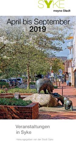 April bis September 2019 - Veranstaltungen in Syke - Stadt Syke