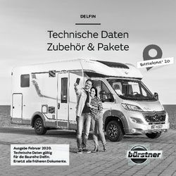 Technische Daten Zubeh&ouml;r & Pakete - DELFIN - Ausgabe Februar 2020. Technische Daten g&uuml;ltig f&uuml;r die Baureihe Delfi n. Ersetzt alle fr&uuml;heren ...