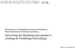 Auswertung des Handlungsschwerpunkts V. "Bildung für Nachhaltige Entwicklung" - Konsultation zur Nachhaltigkeitsstrategie Brandenburg ...
