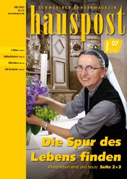 Die Spur des Lebens fi nden - 07 SCHWERINER KUNDENMAGAZIN - Archiv