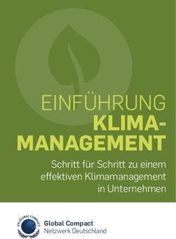 Klima management Einführung - Schritt für Schritt zu einem effektiven Klimamanagement in unternehmen - Deutsches Global Compact ...