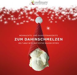 ZUM DAHINSCHMELZEN WEIHNACHTS- UND SILVESTERANGEBOTE - MELT AWAY WITH OUR FESTIVE SEASON OFFERS - coolinary.ch