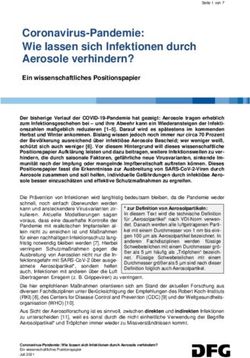 Coronavirus-Pandemie: Wie lassen sich Infektionen durch Aerosole verhindern? - DFG