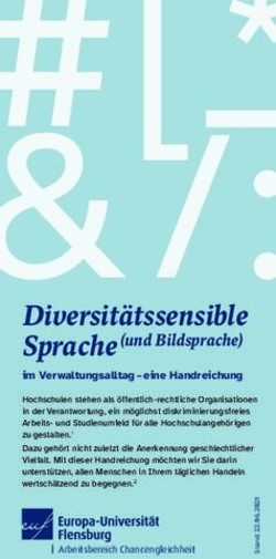 Diversit&auml;tssensible Sprache (und Bildsprache) - Europa-Universit&auml;t Flensburg