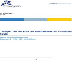 Jahresplan 2021 des B&uuml;ros des Generalsekret&auml;rs der Europ&auml;ischen Schulen - Oberster Rat der Europ&auml;ischen Schulen Sitzung vom 13 - April 2021 ...