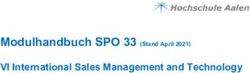 Modulhandbuch SPO 33 (Stand April 2021) VI International Sales Management and Technology - Hochschule Aalen