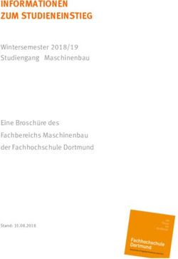 INFORMATIONEN ZUM STUDIENEINSTIEG - Wintersemester 2018/19 Studiengang Maschinenbau Eine Broschüre des Fachbereichs Maschinenbau der ...