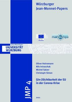 W&uuml;rzburger Jean-Monnet-Papers - (Un-)Sichtbarkeit der EU in der Corona-Krise Oliver Heinemann Nils Intraschak Michel Salzer Christoph Simon - OPUS ...