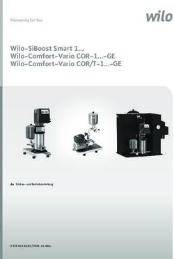 WILO-SIBOOST SMART 1 WILO-COMFORT-VARIO COR-1 -GE WILO-COMFORT-VARIO COR/T-1 -GE - PIONEERING FOR YOU
