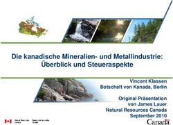 Die kanadische Mineralien- und Metallindustrie: Überblick und Steueraspekte - Vincent Klassen Botschaft von Kanada, Berlin Original Präsentation ...