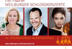WEILBURGER SCHLOSSKONZERTE - Juni - August 2021 - INTERNATIONALE MUSIKFESTSPIELE