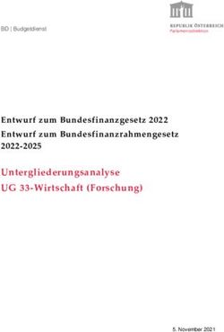 Untergliederungsanalyse UG 33-Wirtschaft (Forschung) - Entwurf zum Bundesfinanzgesetz 2022 Entwurf zum Bundesfinanzrahmengesetz 2022-2025 - Parlament
