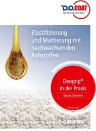 Elastifizierung und Mattierung mit nachwachsenden Rohstoffen - Deogrip in ...