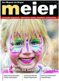 Lasst Euch ein Lächeln ins Gesicht zaubern ! - Das Magazin der Region - meier-Magazin