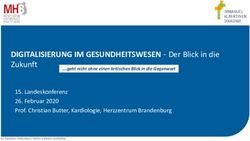 DIGITALISIERUNG IM GESUNDHEITSWESEN - Der Blick in die Zukunft - Landeskonferenz 26. Februar 2020 Prof. Christian Butter, Kardiologie ...