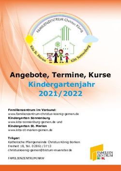 Angebote, Termine, Kurse Kindergartenjahr 2021/2022