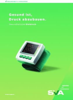 Gesund ist , Druck abzubauen - Gesundheitsziel Blutdruck - SVA