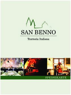 SPEISEKARTE - TRATTORIA SAN BENNO