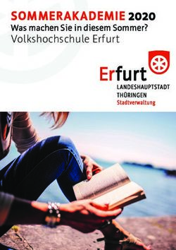 SOMMERAKADEMIE 2020 Volkshochschule Erfurt Was machen Sie in diesem Sommer? - Erfurt.de
