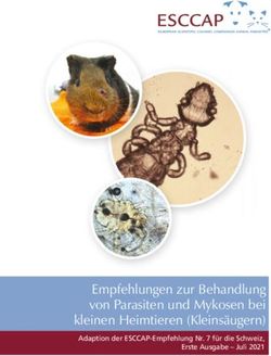 Empfehlungen zur Behandlung von Parasiten und Mykosen bei kleinen Heimtieren (Kleins&auml;ugern) - Adaption der ESCCAP-Empfehlung Nr. 7 f&uuml;r die ...