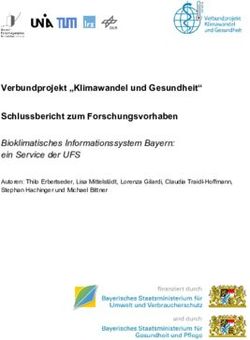 Verbundprojekt "Klimawandel und Gesundheit" Schlussbericht zum Forschungsvorhaben