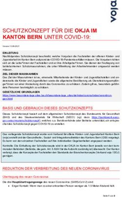 SCHUTZKONZEPT F&Uuml;R DIE OKJA IM KANTON BERN UNTER COVID-19: ROJA