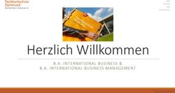 Herzlich Willkommen B.A. INTERNATIONAL BUSINESS & B.A. INTERNATIONAL BUSINESS MANAGEMENT - FH Dortmund