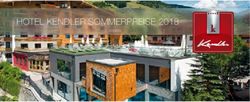 HOTEL KENDLER SOMMERPREISE 2018 - kendler.at