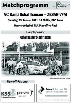 Matchprogramm - VC Kanti Schaffhausen