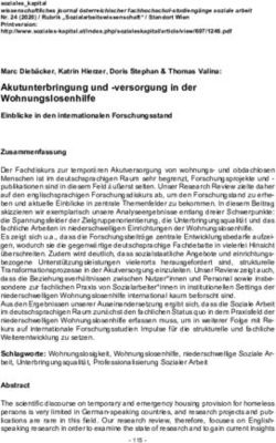 Akutunterbringung und -versorgung in der Wohnungslosenhilfe