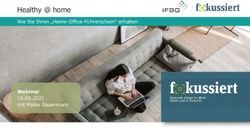 Healthy @ home - Webinar 18.05.2021 mit Maike Sauermann - Wie Sie Ihren "Home-Office-F&uuml;hrerschein" erhalten - BKK fokussiert