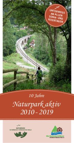 Naturpark aktiv 2010 2019 - 10 Jahre - UNTERWEGS AN ALLEN SONN- UND FEIERTAGEN