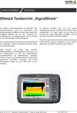 BNETZA TESTBERICHT "SIGNALSHARK" - TESTBERICHT BNETZA - NARDA SAFETY TEST SOLUTIONS