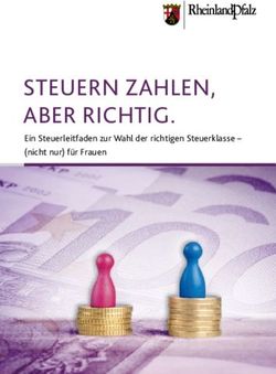 STEUERN ZAHLEN, ABER RICHTIG - Ein Steuerleitfaden zur Wahl der richtigen Steuerklasse - (nicht nur) für Frauen - rlp.de