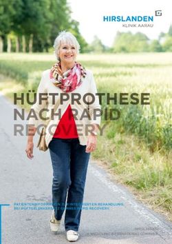 Patienteninformation zur integrierten Behandlung Bei h&uuml;ftgelenkersatz gem&auml;ss raPid recovery.