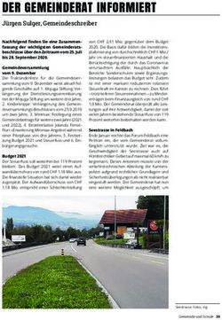 DER GEMEINDERAT INFORMIERT - J&uuml;rgen Sulger, Gemeindeschreiber - Gemeinde Hombrechtikon