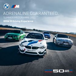 ADRENALINE GUARANTEED - SUMMER PROGRAMME 2022. BMW M Driving Experience