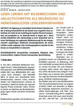 LESEN LERNEN MIT BILDERBÜCHERN UND ANLAUTSCHRIFTEN ALS ERGÄNZUNG ZU HERKÖMMLICHEN LESELERNVERFAHREN - PAEDALOGIS