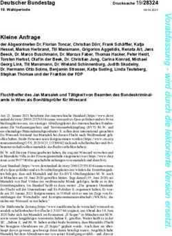 Kleine Anfrage - wird durch die lektorierte V ersion ersetzt.